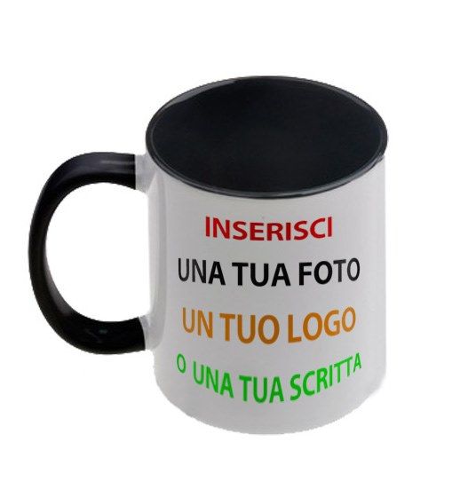 Tazza colorata Nera – Asso di Cuori Studio Fotografico